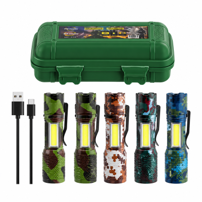 Lanterna Recarregável LED Lateral Camuflada (Variado)